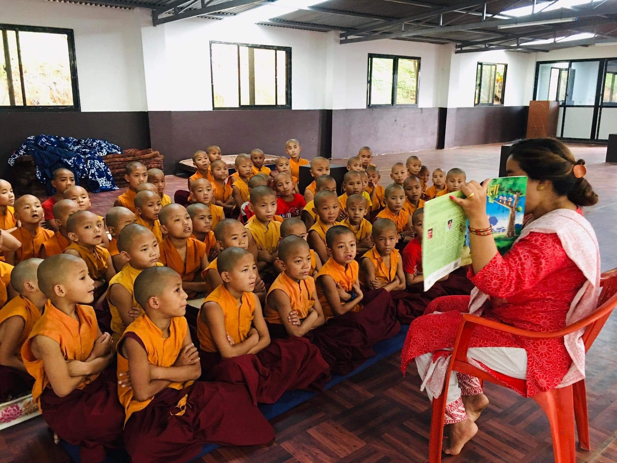 Teacher with student